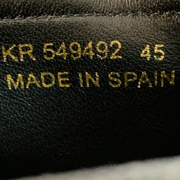 SAINT LAURENT Size 12 Black Natural Embroidered Logo Canvas Espadrille Sneakers - Picture 9 of 10